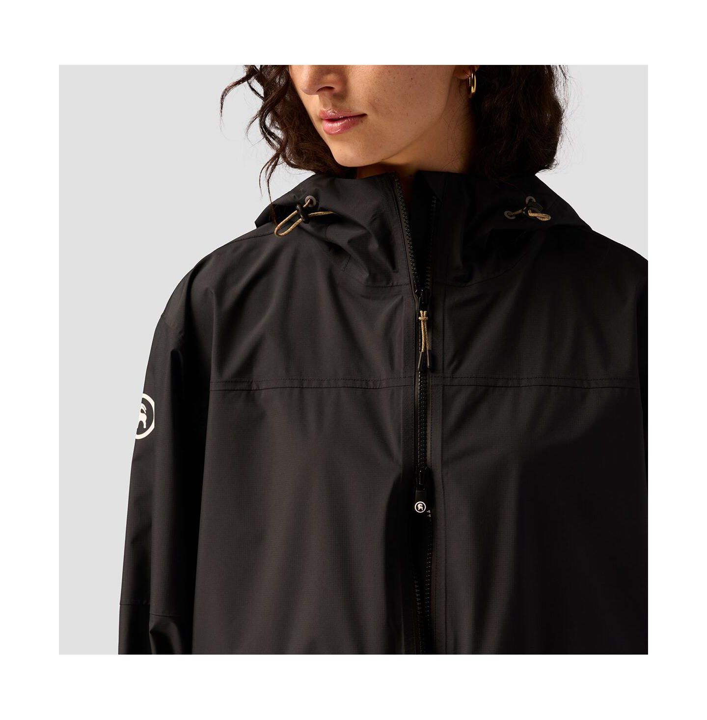 Женская куртка Backcountry Runoff 2.5L Rain Parka Rain, цвет: Чёрный — фото 6