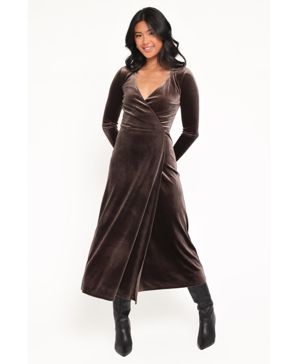 Petal and Pup Women's Darby Long Sleeve Midi Dress