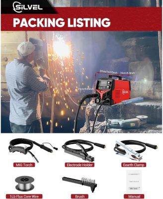 140A MIG Welder, 3 in 1 MIG/ARC/Lift TIG Welding Machine, 110V Flux Core Welder with IGBT Inverter, Home Welder Gasless Welder Machine