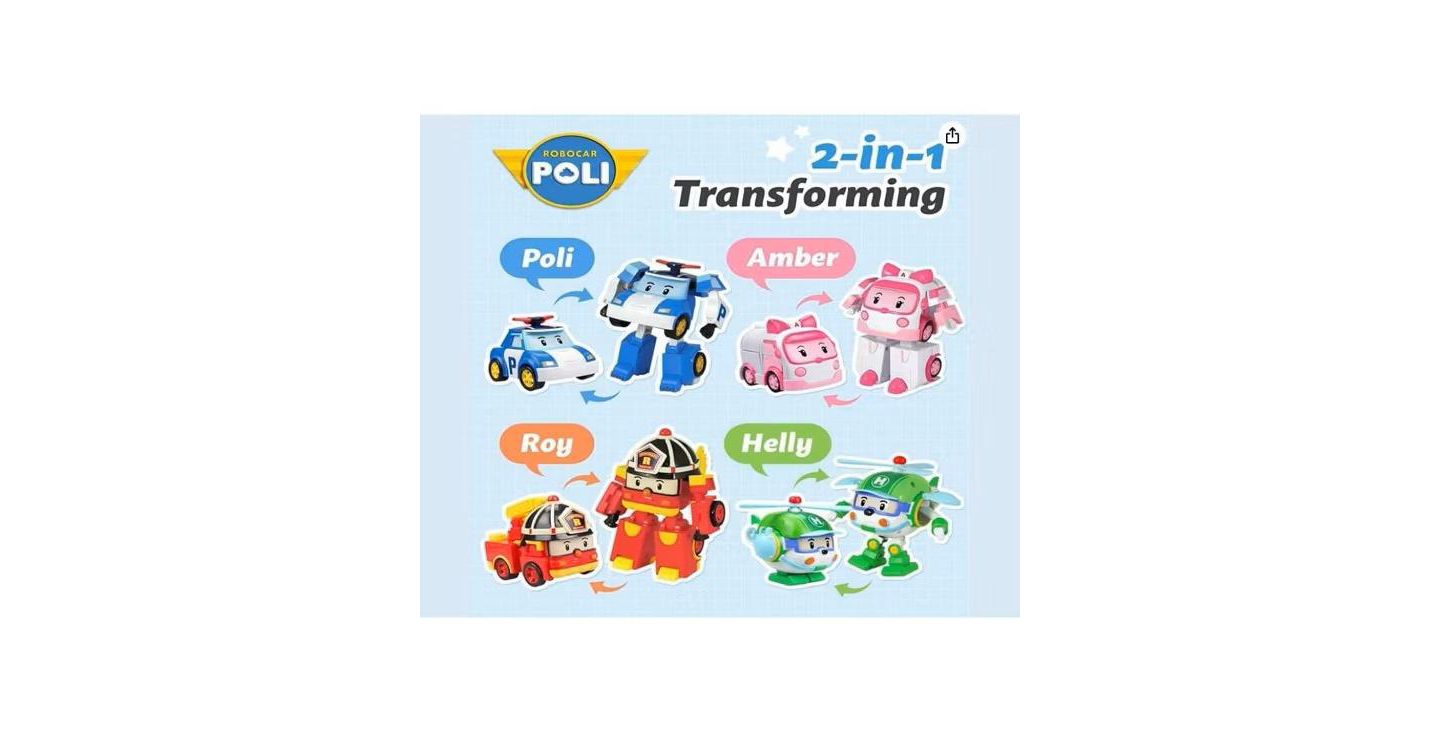 Детская фигурка Robocar Poli Amber 4" Action Figure — фото 4