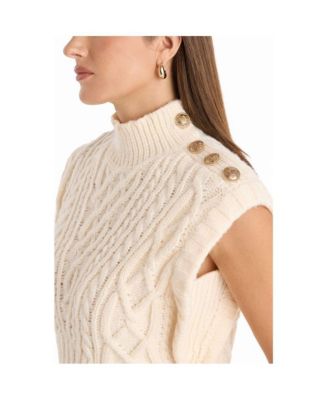 Women's Raina Cable Knit Button Sweater