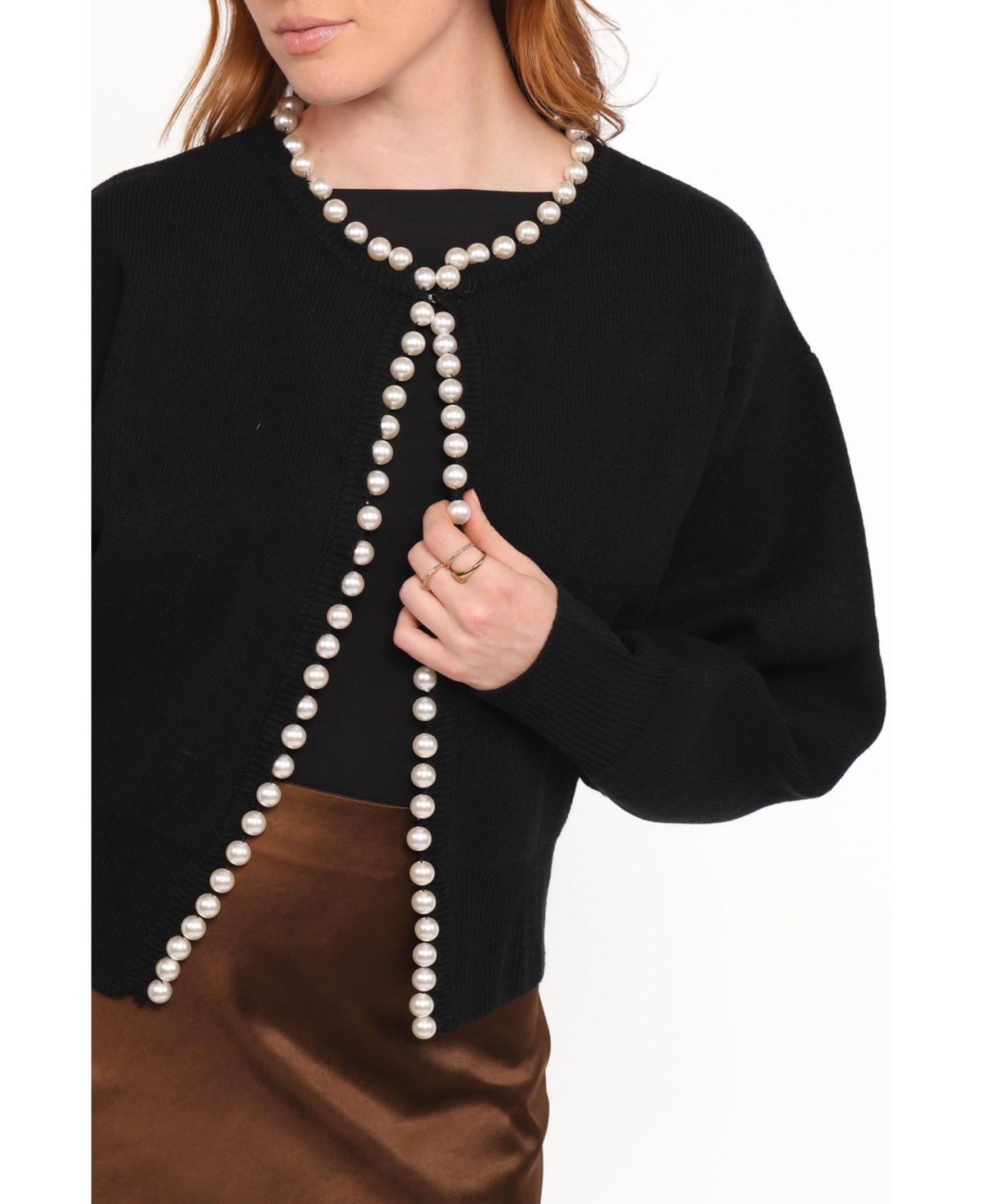 Petal and Pup Women's Bloom Pearl Knit Cardigan.