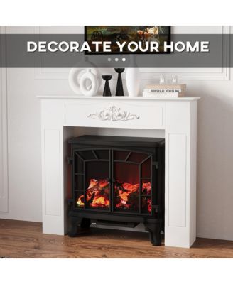 Freestanding Wood Mantel Surround for Electric Fireplace Stove