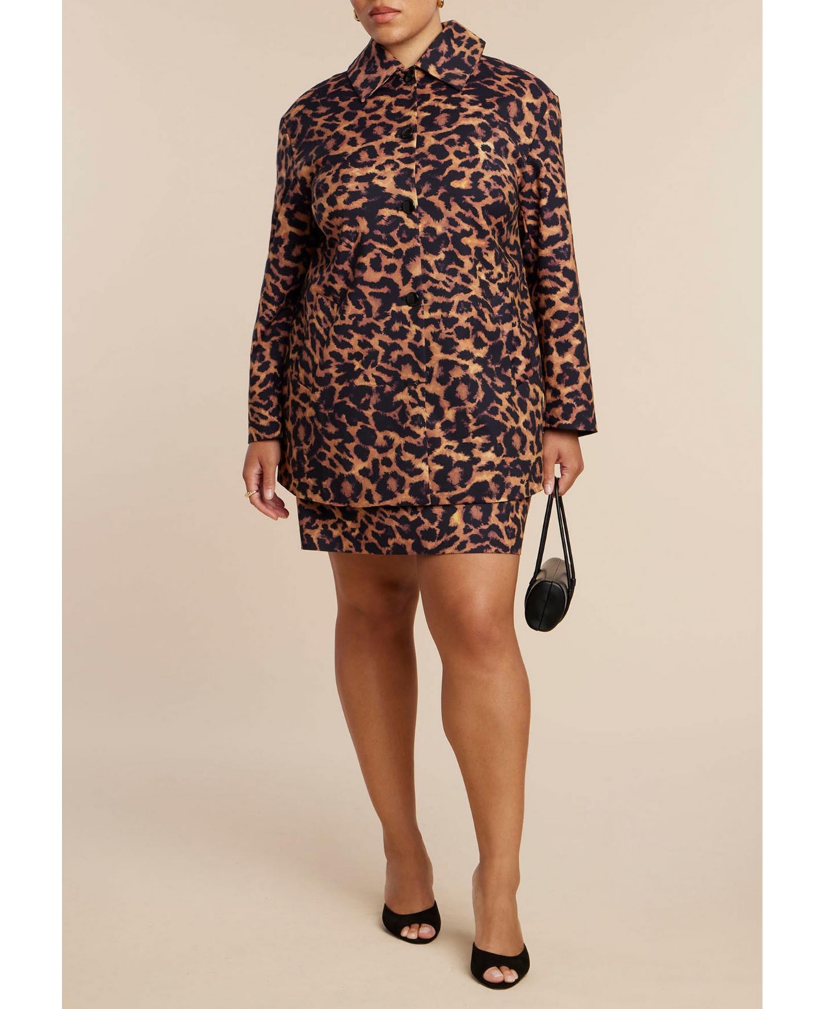 Eloquii Women's Leopard Print Jacket