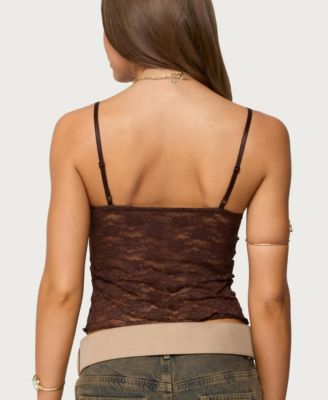 Women's Eira Sheer Lace Tank Top