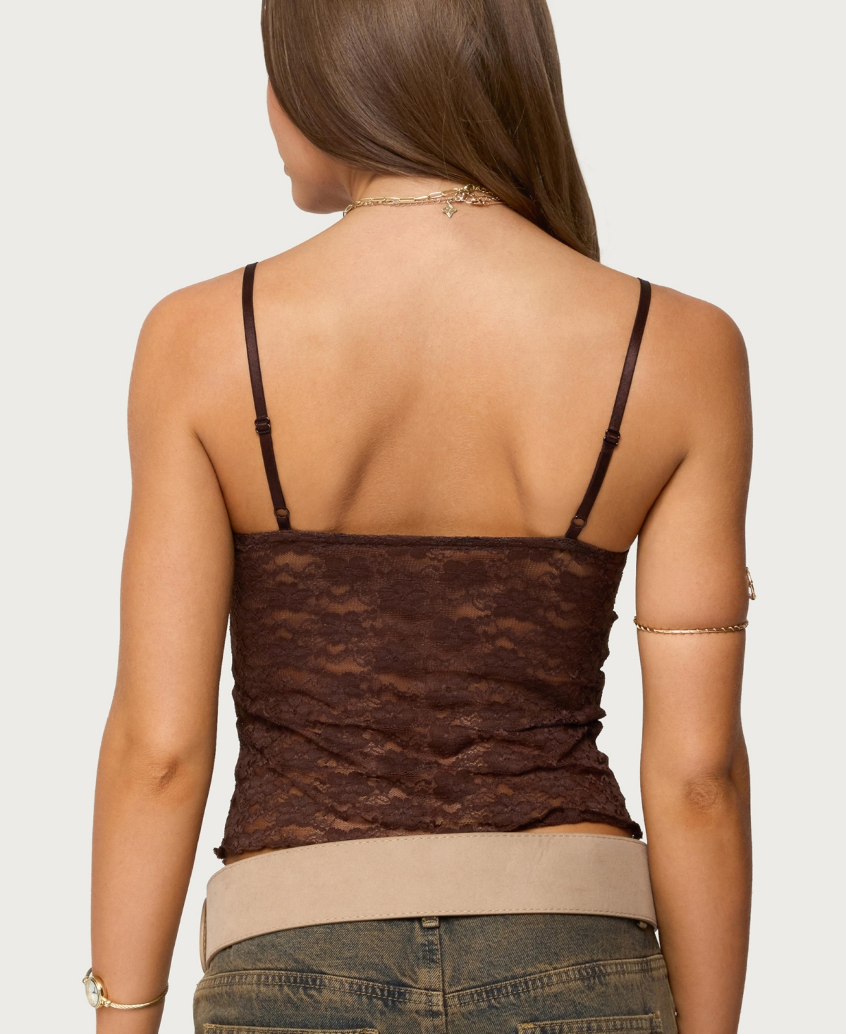 Edikted Women's Eira Sheer Lace Tank Top