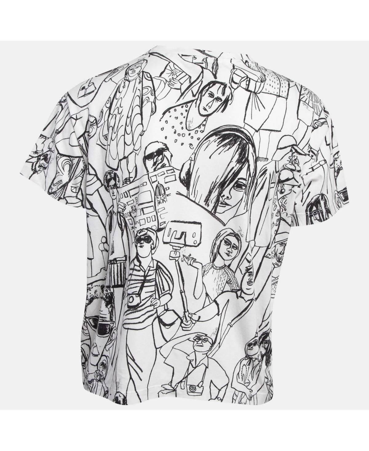 Pre-Owned Emilio Pucci Women's White Turisti Fiorentini Print Cotton T-Shirt