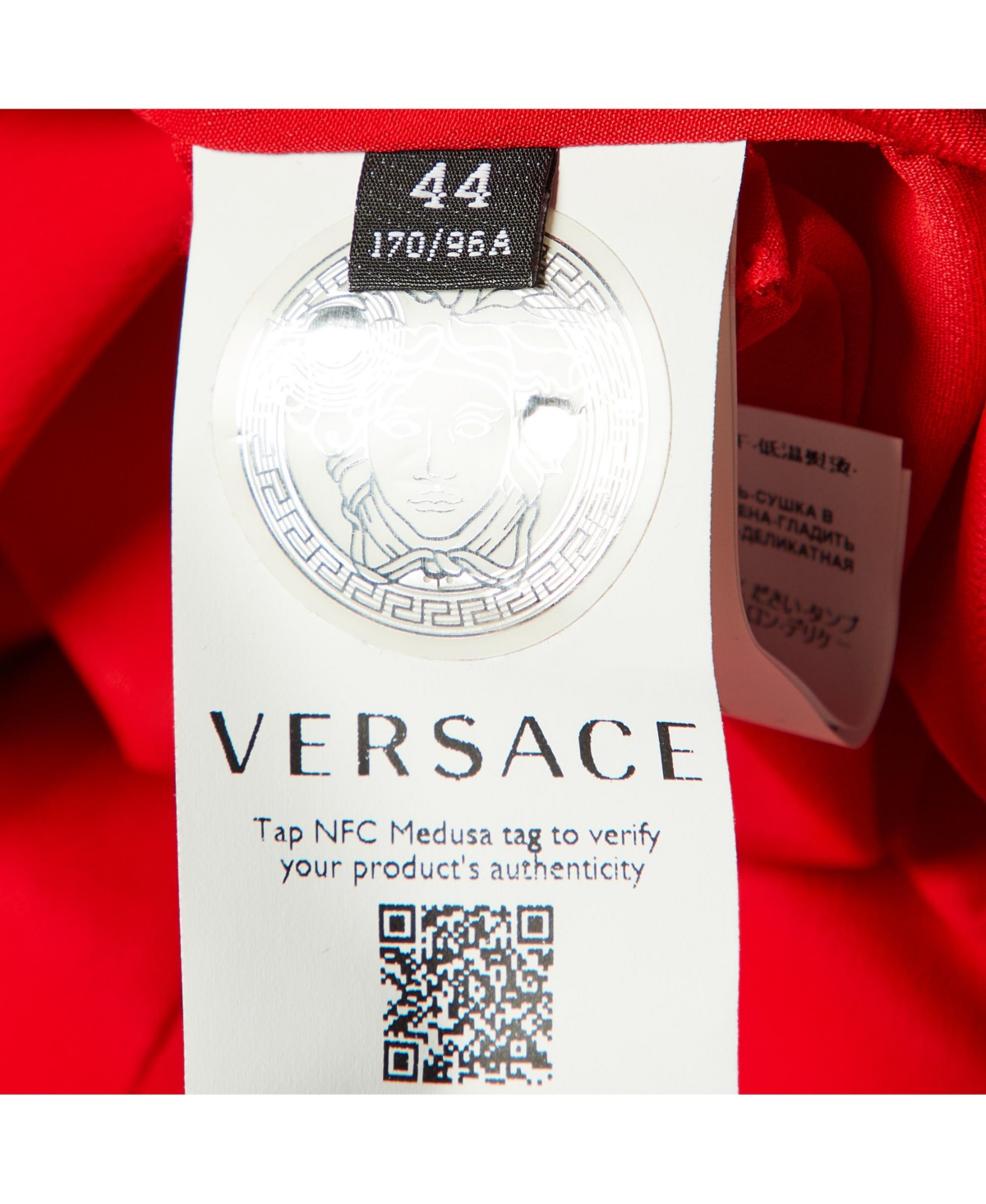 Pre-Owned Versace Women's Red Crepe Sleeveless Dress