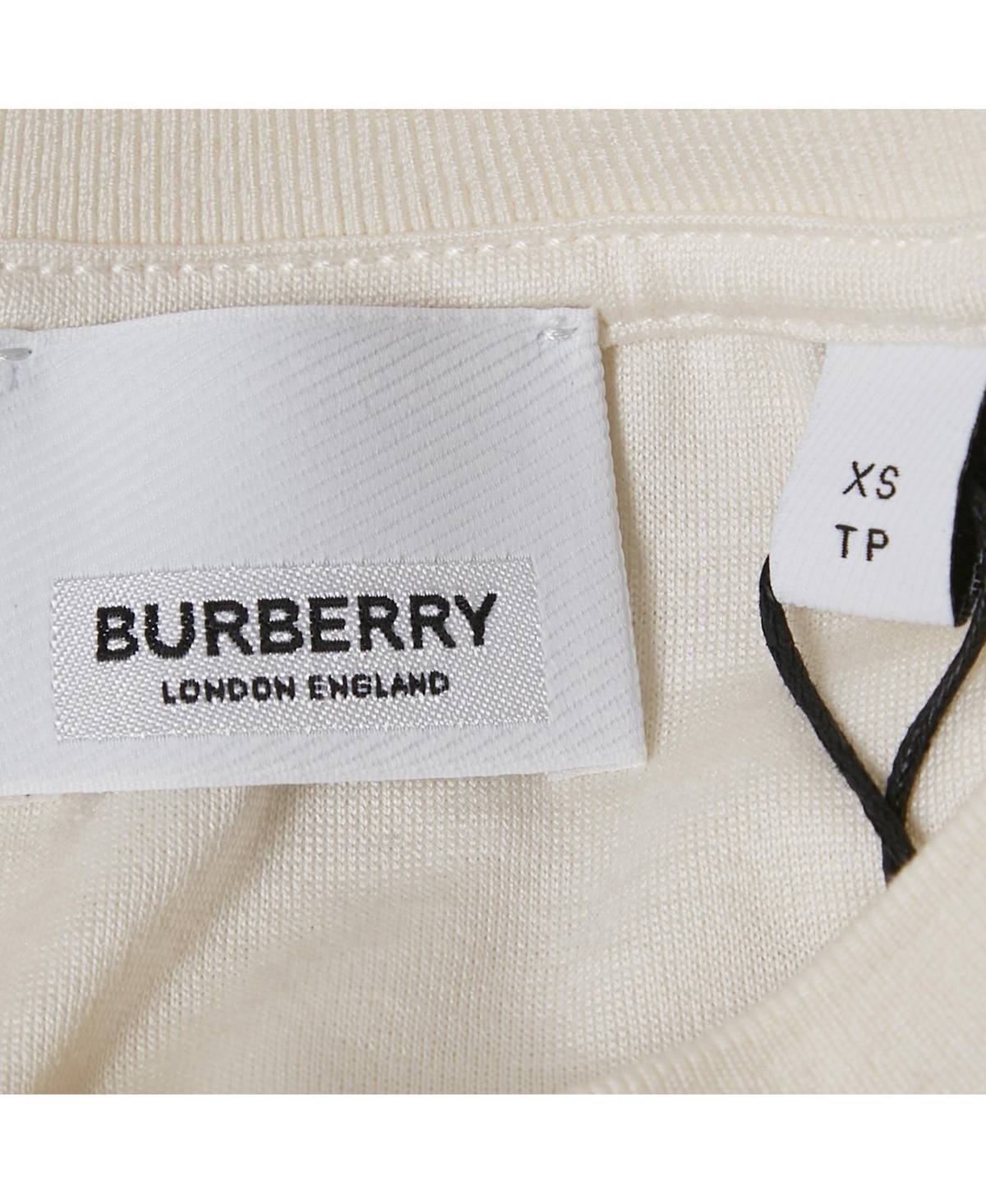 Pre-Owned Burberry Women's Beige Logo Applique Cotton Knit Zip-Up Hoodie