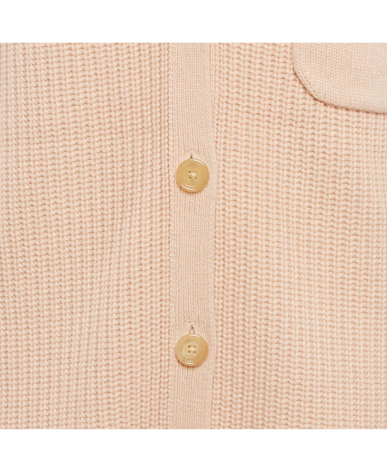 Women's Pastel Pink Cashmere Knit Button Front Cardigan