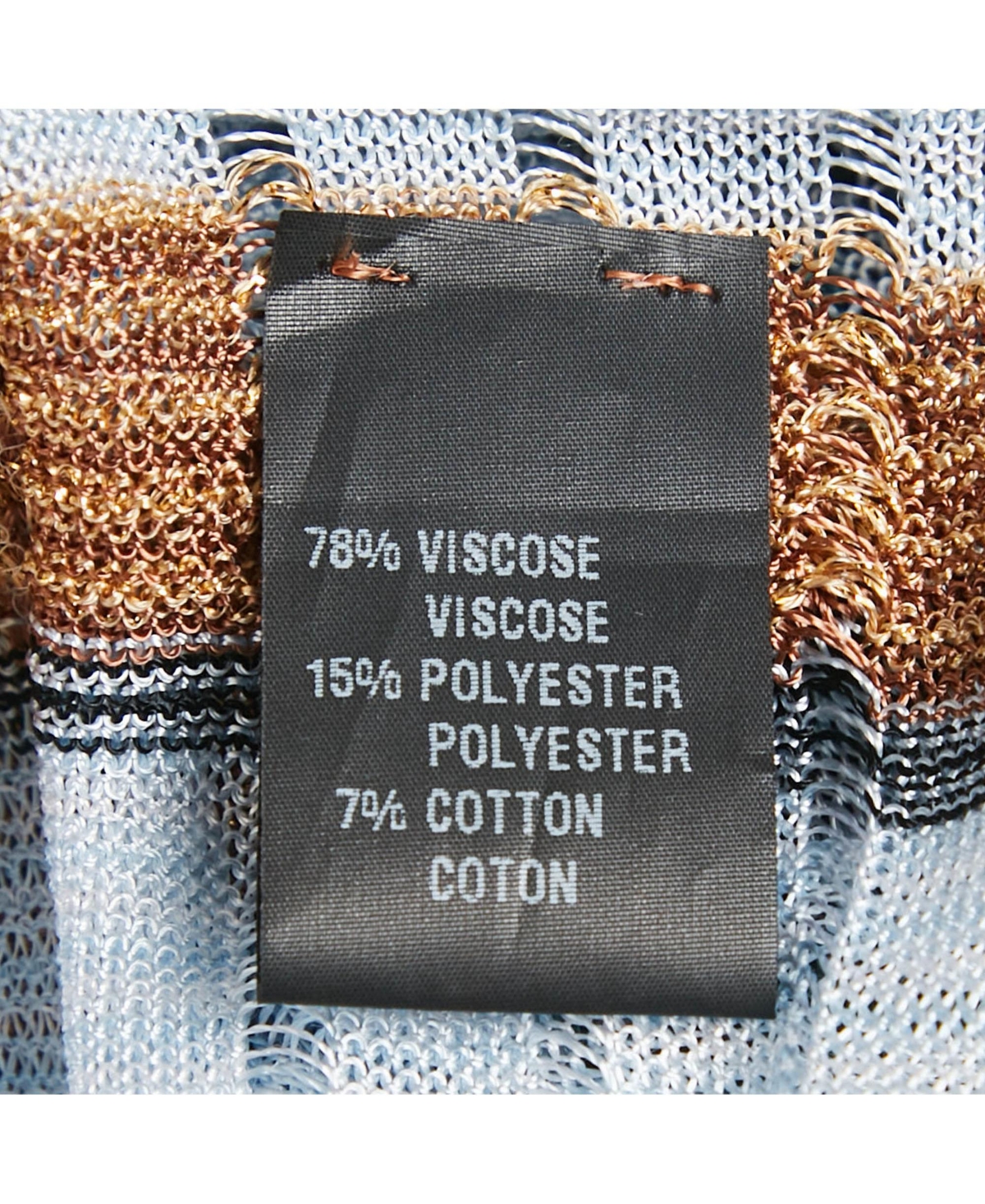 Pre-Owned Missoni Women's Pre-Owned M Missoni Blue Lurex Knit Open Front Cardigan One