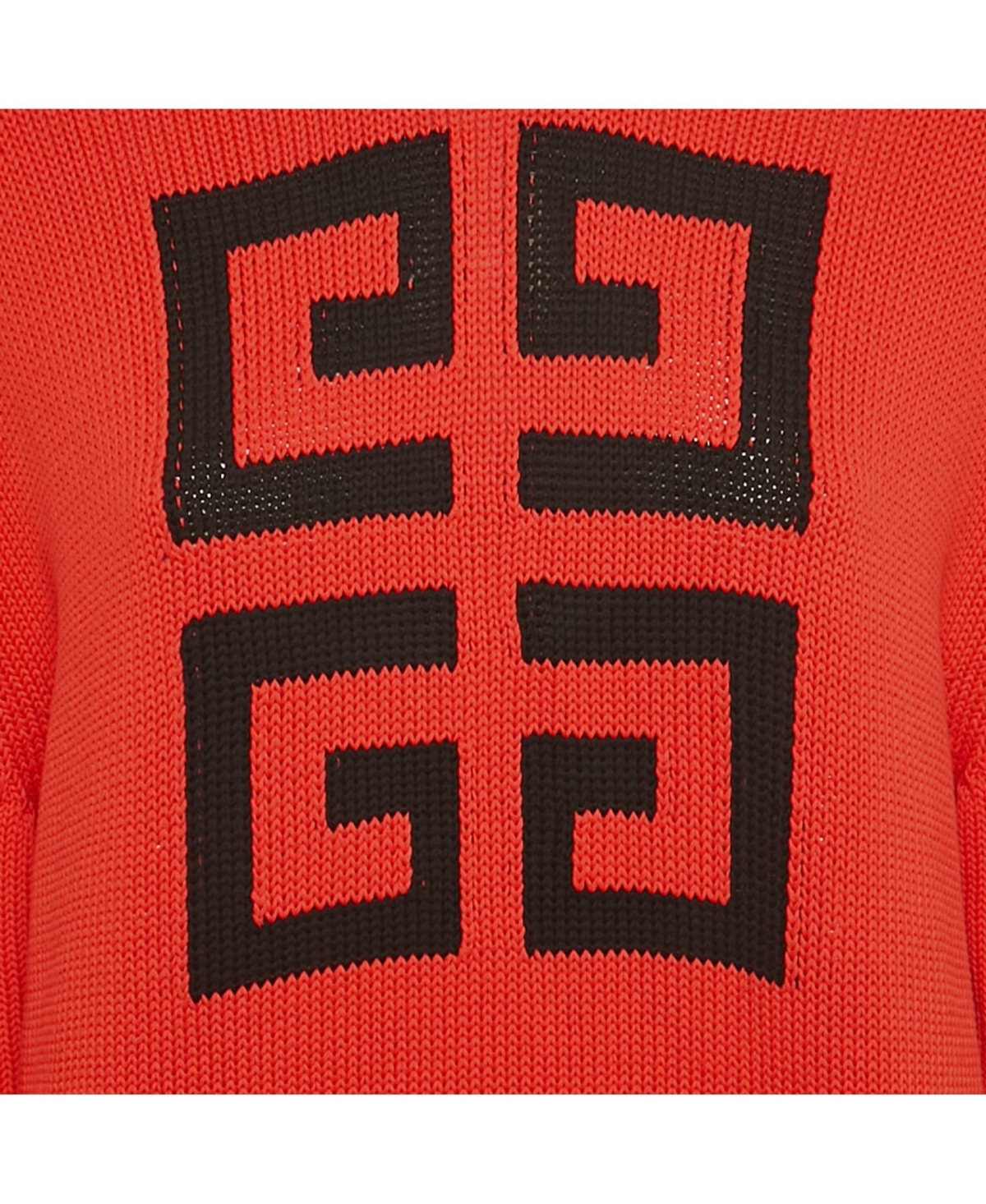 Pre-Owned Givenchy Women's Red Logo Intarsia Rin Knit Oversized Sweater
