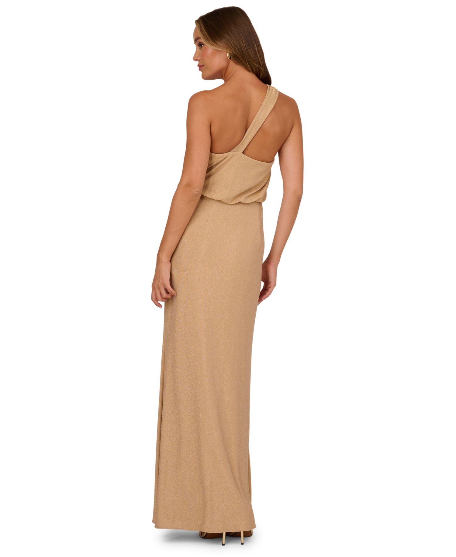 Women's Metallic Knit Long Dress