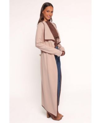 Women's Vallis Contrast Trim Long Cardigan