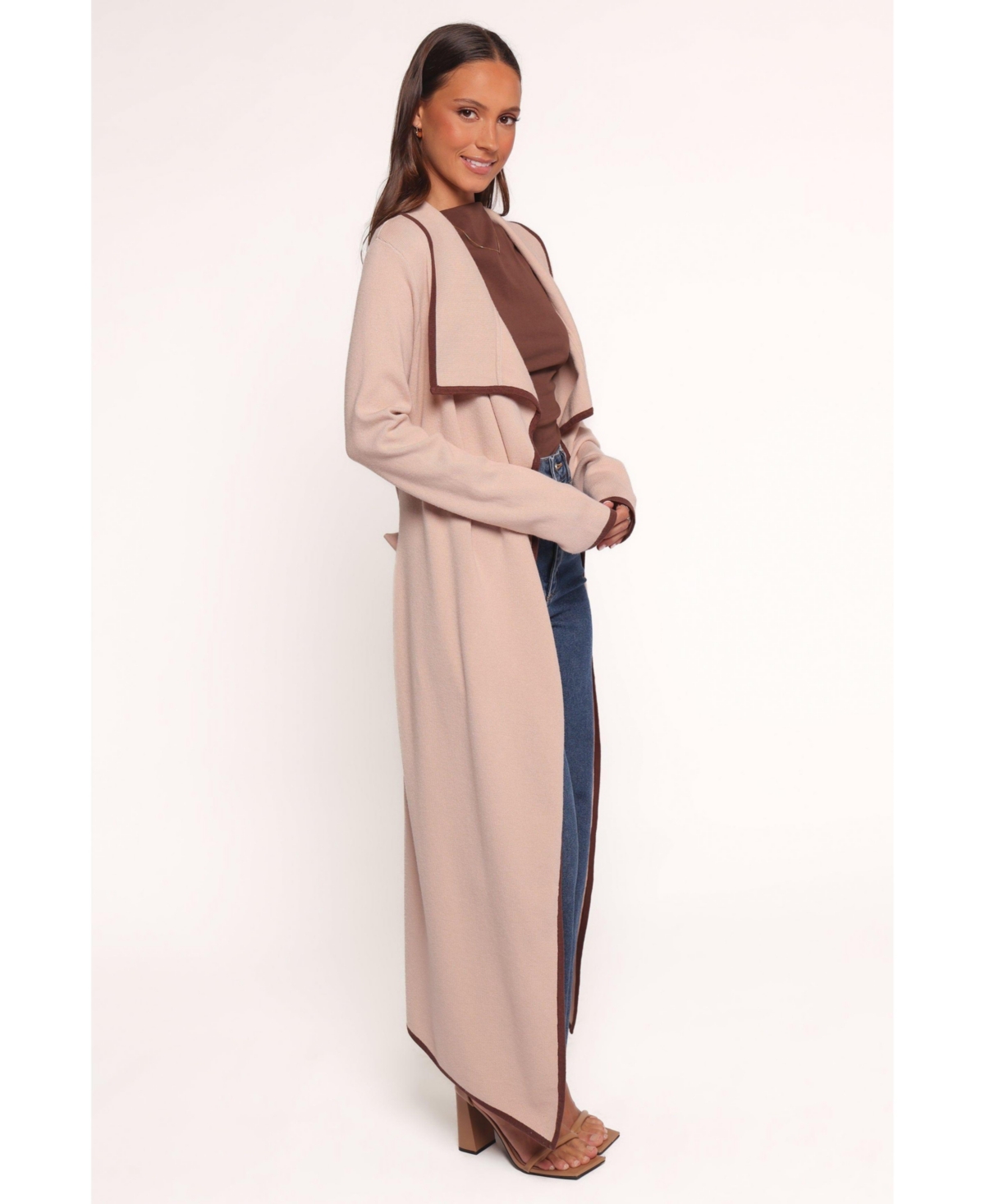 Petal and Pup Women's Vallis Contrast Trim Long Cardigan