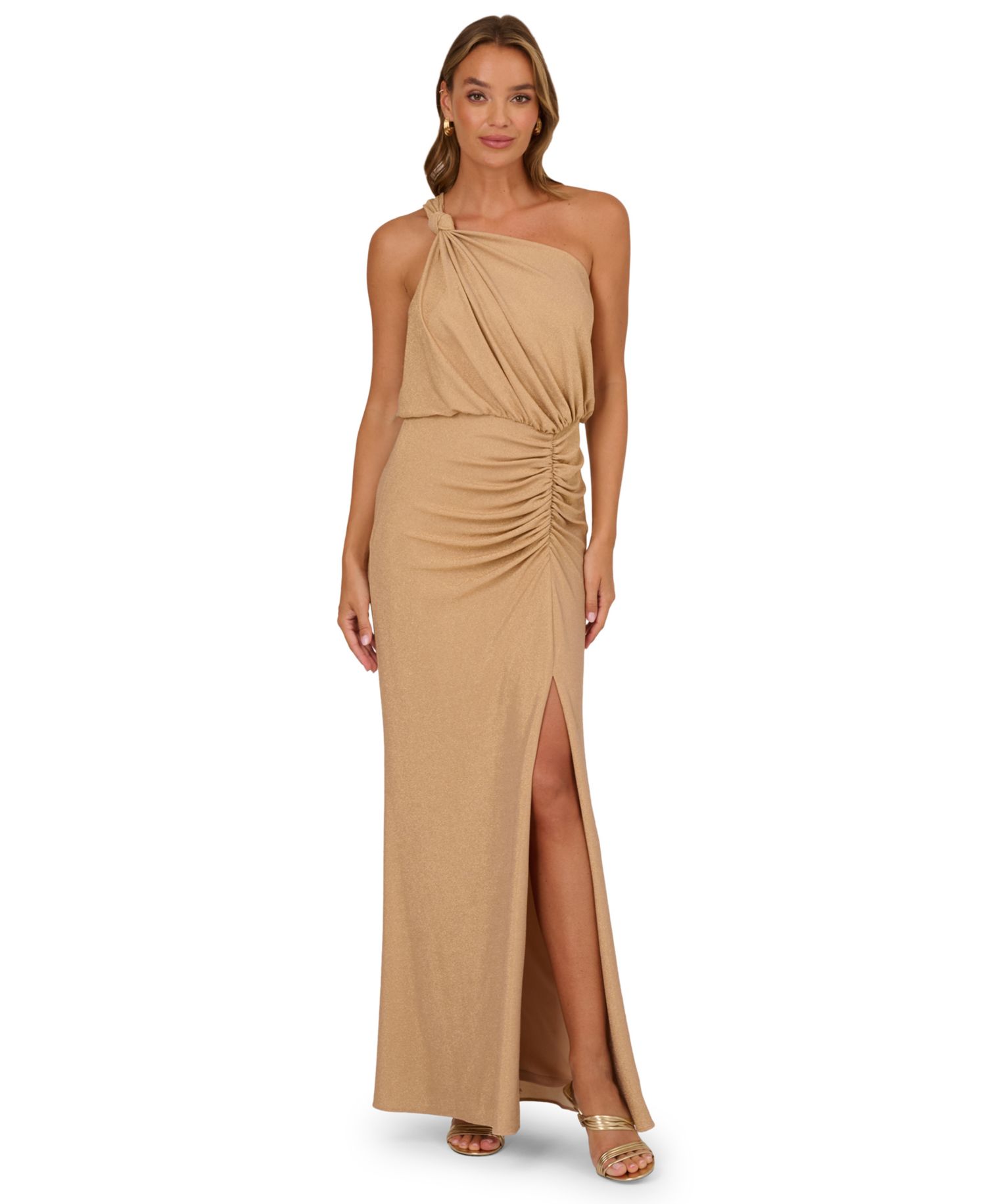 Women's Metallic Knit Long Dress