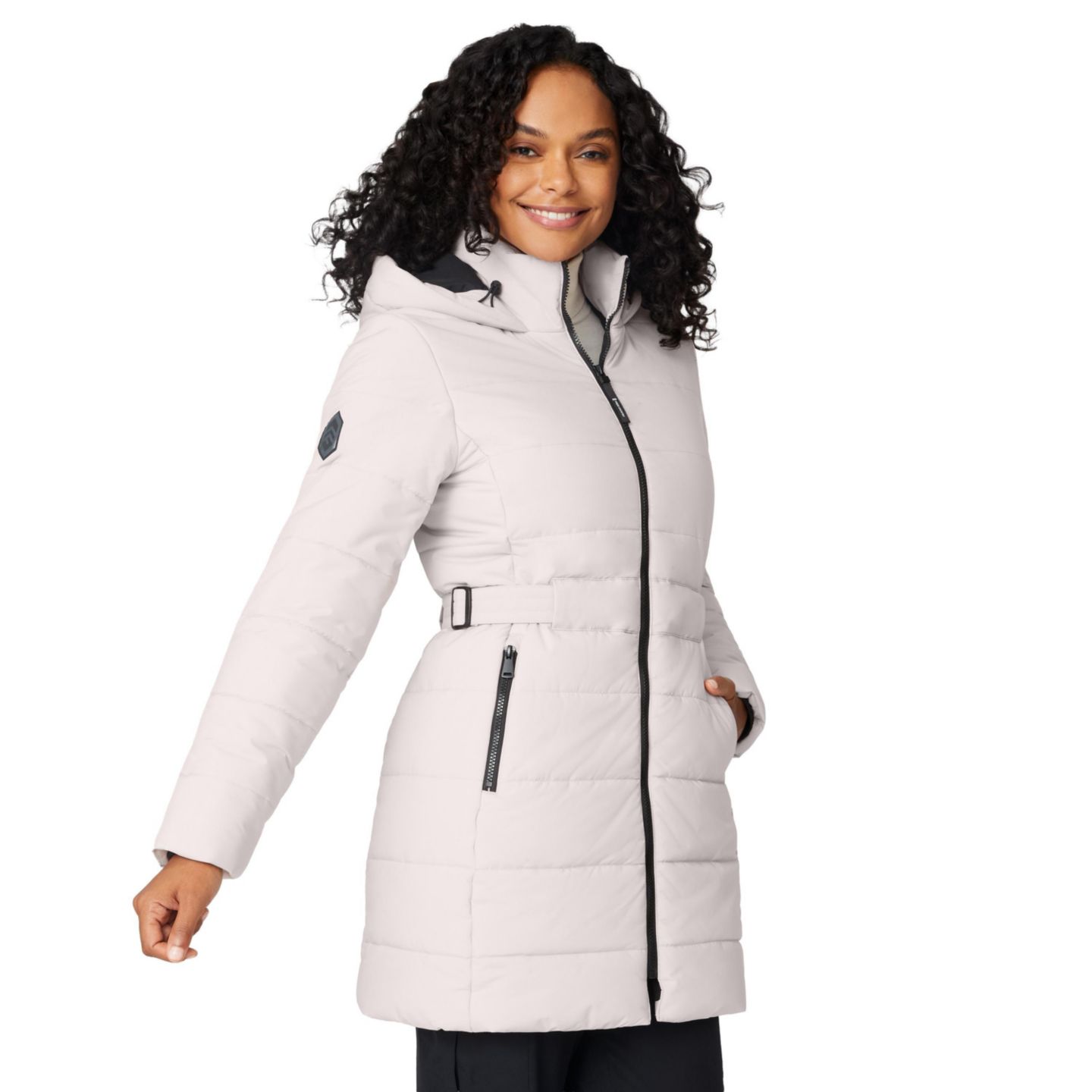 Женская куртка Free Country Cirrus Quilted Puffer Hooded, цвет: Берёзовый — фото 2