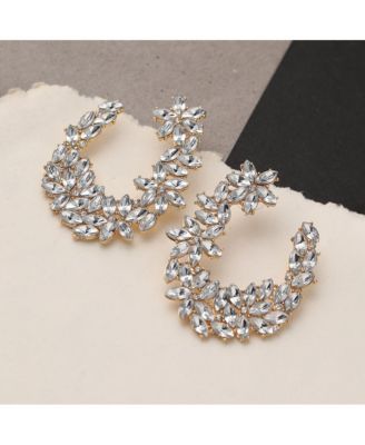 Women's Stone Cluster Stud Earrings