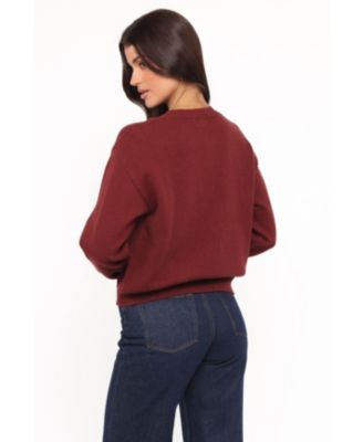 Women's Brittany Placed Embroidery Flower Cardigan