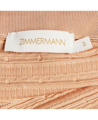 Women's Beige Stretch Knit Illustration Frilled Dress