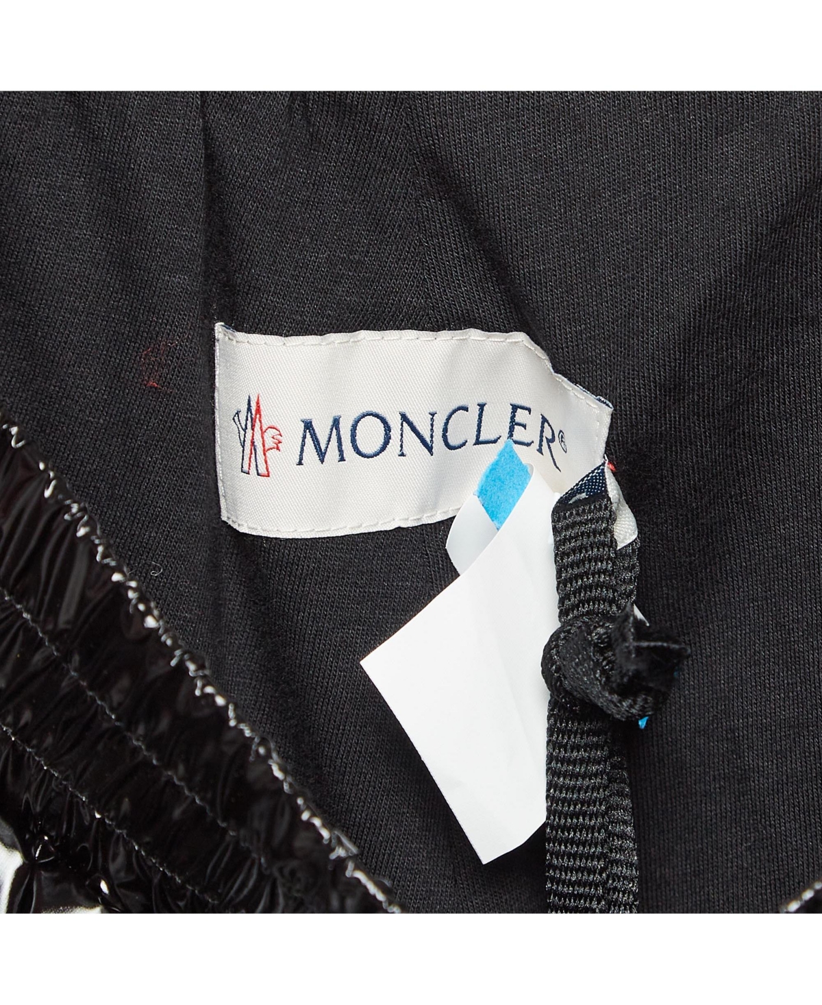 Pre-Owned Moncler Women's X Palm Angels Black Side Stripe Synthetic Logo Applique Joggers