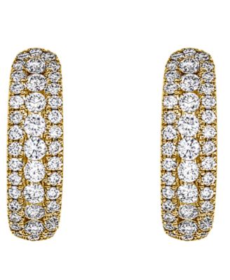 Diamond Huggie Earrings (1/2 ct. t.w.) in 14k Yellow Gold (also in 14k White Gold)
