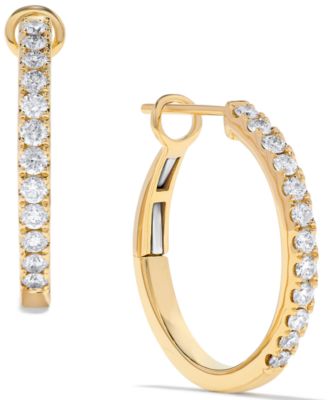 Diamond Hoop Earrings (5/8 ct. t.w.) in 14k Yellow Gold (also in 14k White Gold)