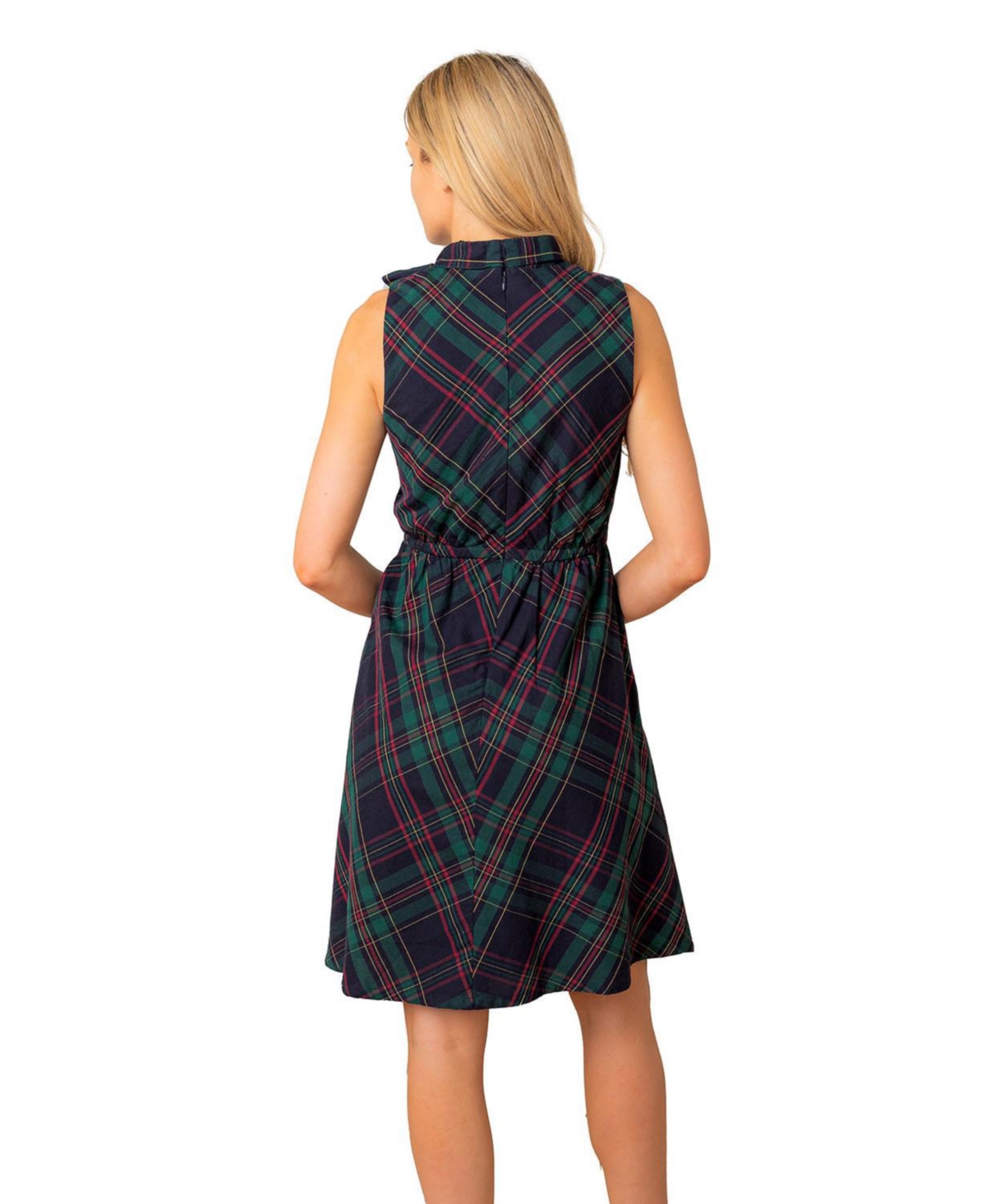 Hope & Henry Women's Organic Sleeveless Bow Neck Dress