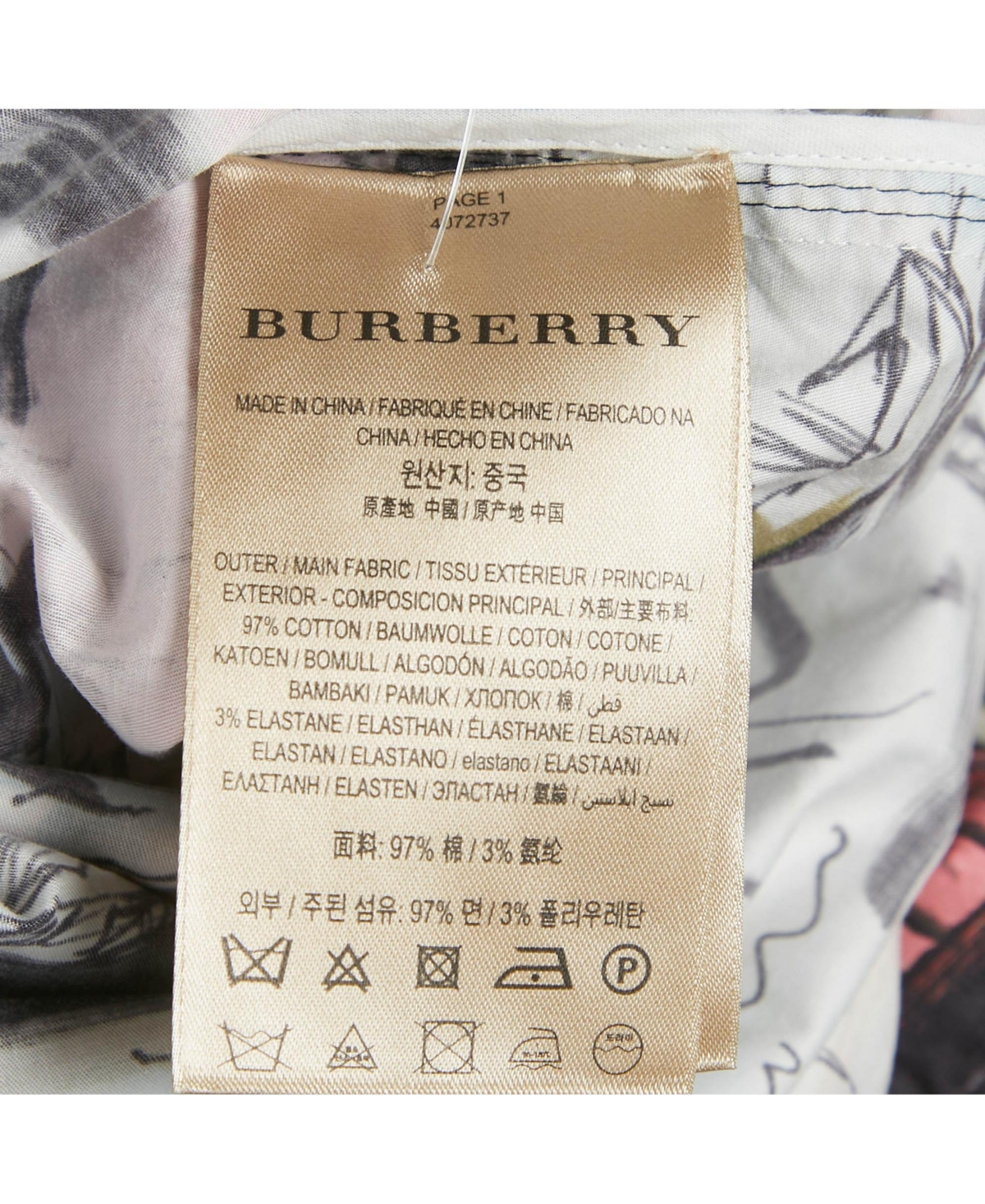 Pre-Owned Burberry Women's Multicolor Lighthouse Print Cotton Mini Shirt Dress