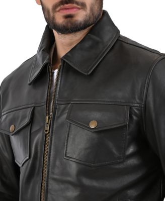 Men's Regular-Fit Collared Neck Jacket