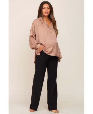 Maternity Black Straight Leg Dress Pants