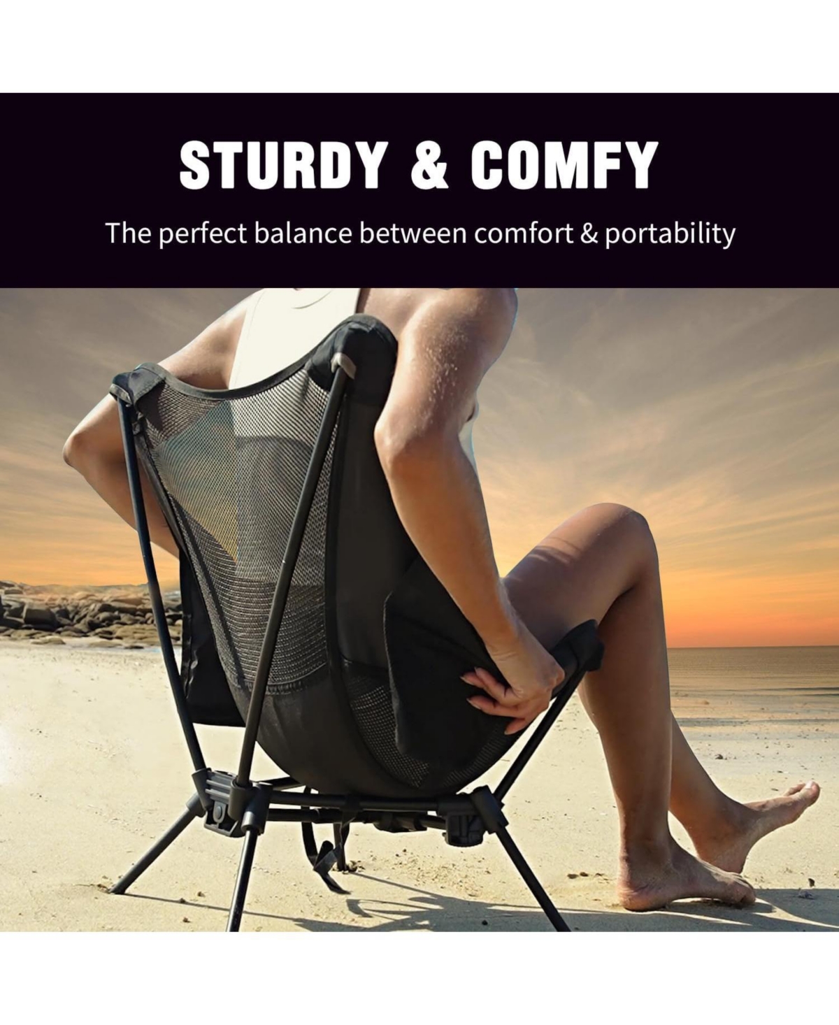 Piscifun Portable Camping Chair Backpacking - The 4th Generation Ultralight Folding -Lightweight Foldable Chairs for Hiking Beach