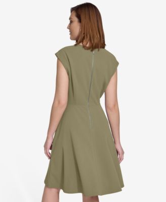 Women's Crew Neck Short-Sleeve Dress