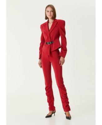 Women's Wool-Blend Fitted Blazer