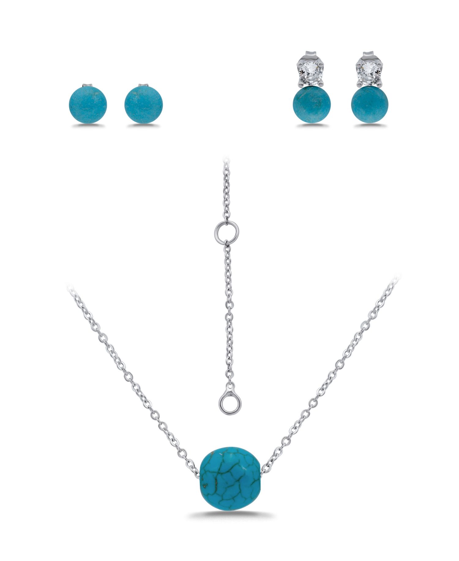 Серебристый/Howlite Chrysocolla