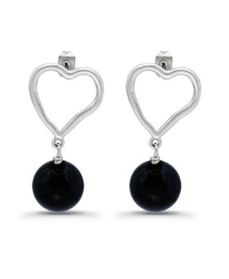 Silver Plated Open Heart Post Earrings