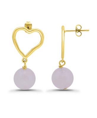 Gold Plated Open Heart Post Earrings