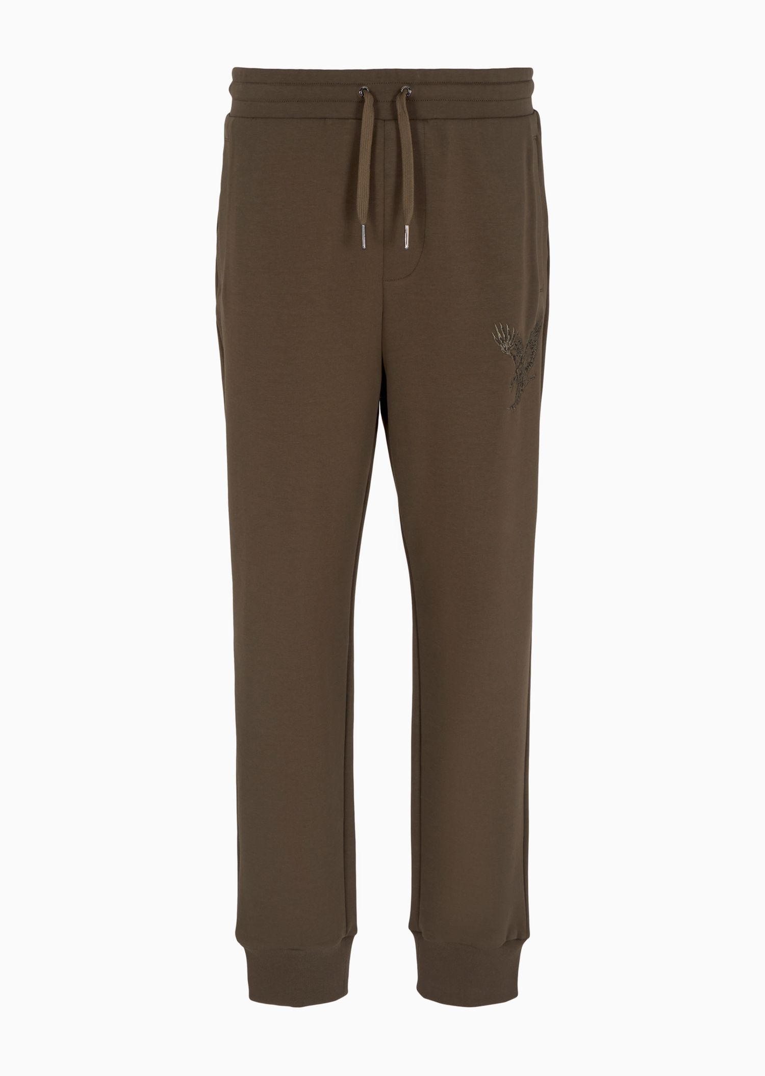 Men's Regular-Fit Eagle Logo Embroidered Joggers