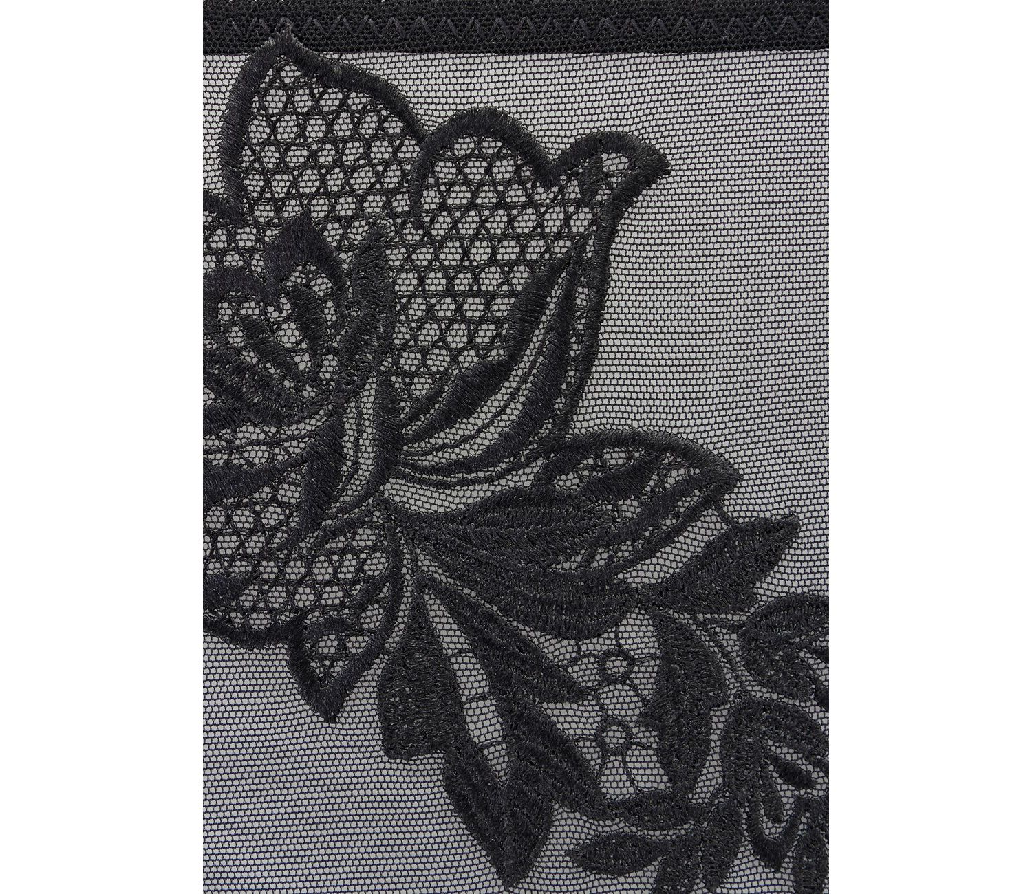 Women's Floral Print Sheer Lace Embroidered Thong Underwear