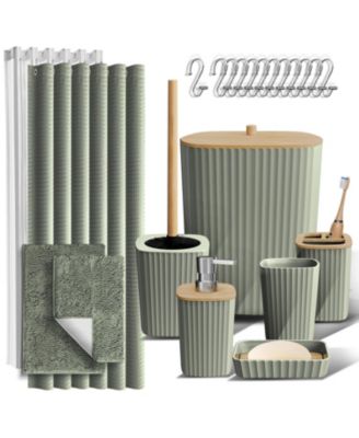22 Piece Complete Bathroom & Vanity Accessories Set,Set includes: Small 17”x24” Large 20”x32”.