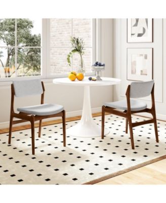 Modern Padded Dining Chairs Set of 2 w/Padded Seat Tilt Backrest for Dining Room