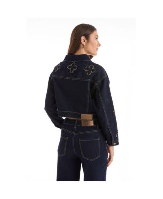 Women's Kaia Studded Jacket - Indigo