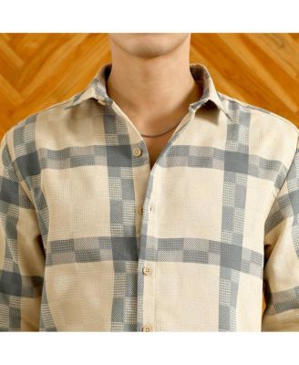 Men's Checkered Cotton Blend Full Sleeve Shirt