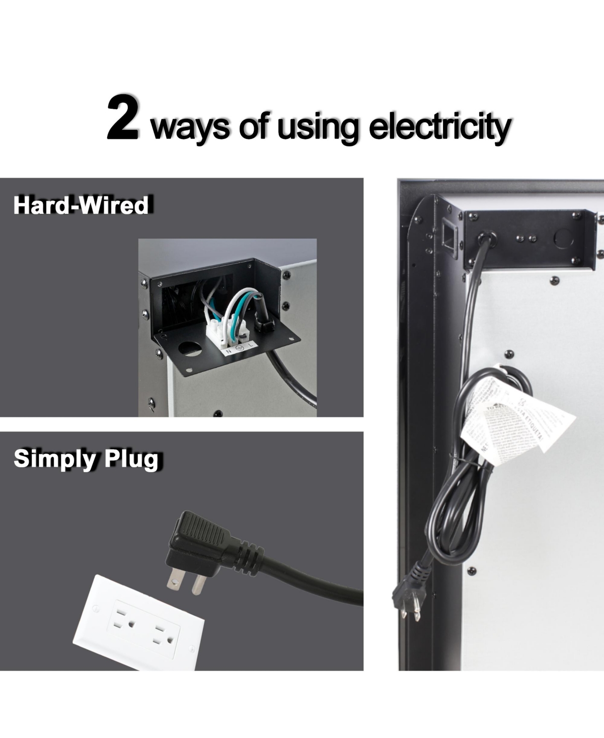 Flynama 33 inch Infrared Electric Fireplace Insert, Touch Panel Home Decor Heater,Smokeless Firebox .With fixed Trim Kit .With Crackling Sound