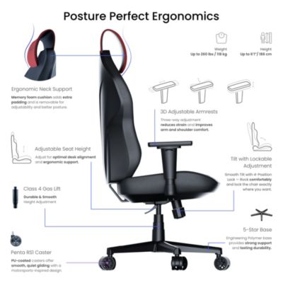 SL1800 Ergonomic Features Gaming/Office Chair