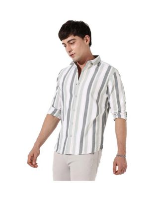 Men's Multitrack Striped Button Up Shirt