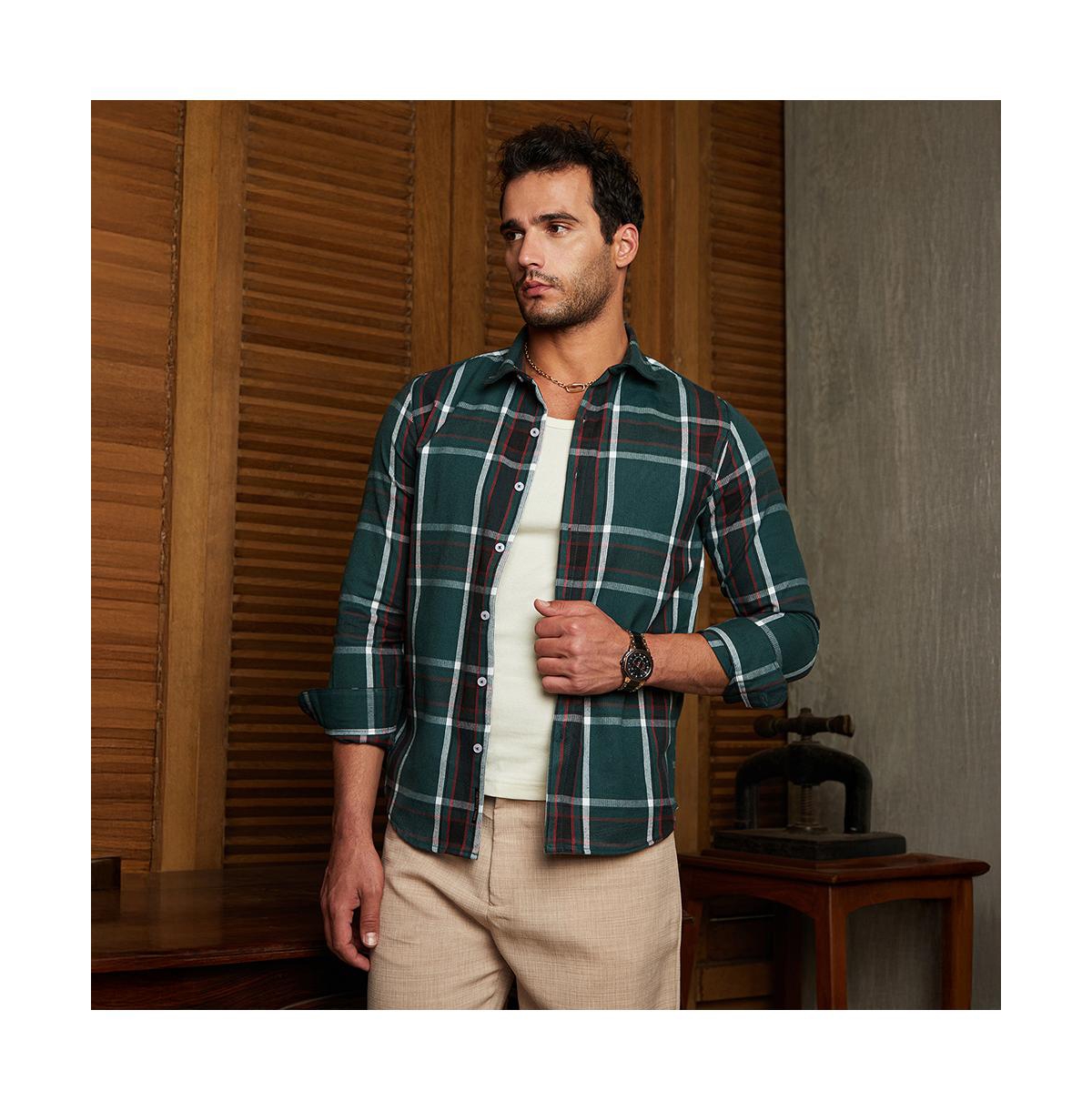 Campus Sutra Men's Ecru Beige & Midnight Black Withering Flora Imprint Shirt