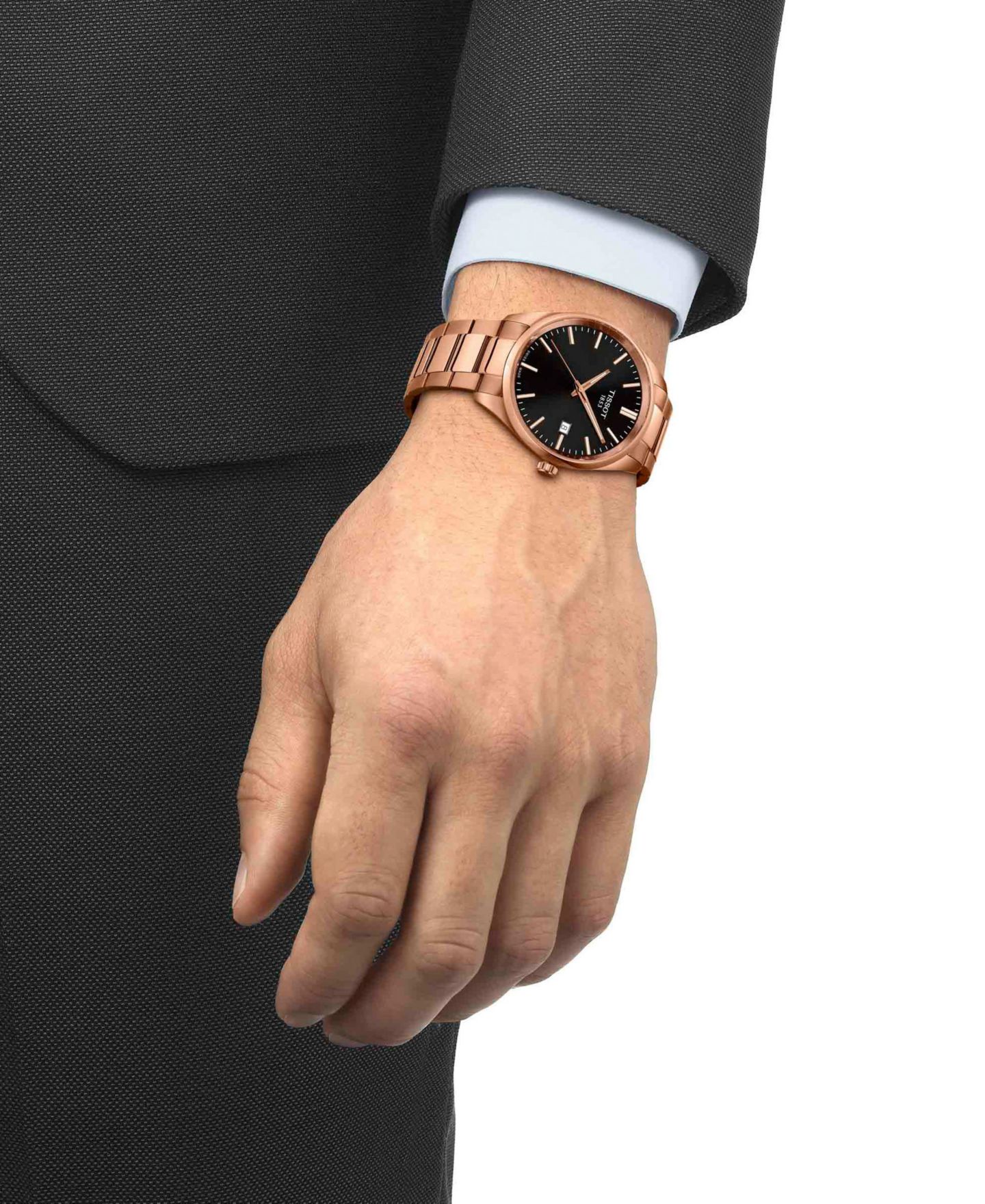 Мужские часы Tissot Rose Gold Stainless Steel Bracelet Watch, 40mm — фото 5