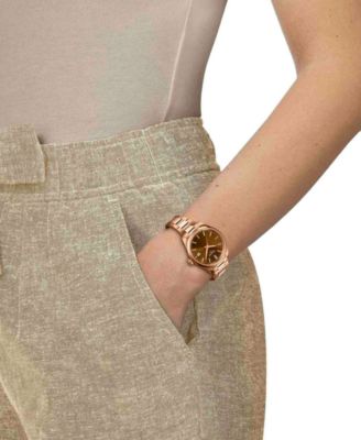 Unisex Rose Gold Stainless Steel Bracelet Watch, 34mm