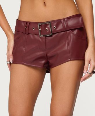 Women's Alba Faux Leather Shorts